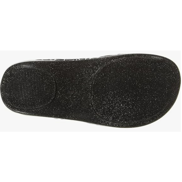 NIB Mini Melissa Campana Little Girls Black/Silver Glitter ZigZag Mary Jane Sz 9 - Picture 7 of 14